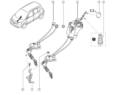 Pārnesumu pārslēgšanas trose Oriģināls Renault Scenic Megane II 7701066651