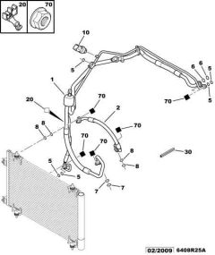 Kondicioniera caurule Oriģināls Citroen Peugeot Xsara Picasso 6477D7 Kondicioniera caurule Oriģināls Citroen Peugeot Xsara Picasso 6477D7