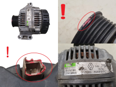 Ģenerators Renault 7700422237 A11VI94 75A Valeo S3