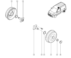 Riteņa Rumba Oriģināls Renault Dacia Kangoo 430426964R