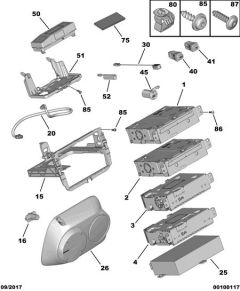 Modulis Oriģināls USB Citroen Peugeot 96645227ZD