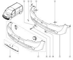 Vāka vāciņš Priekšā Oriģināls Trafic II Primastar Vivaro 7701066114