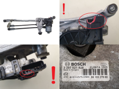 Stiklu Tīrītāju Mehānisms Peugeot 308 2 9810327980 0390241587 Bosch 1317
