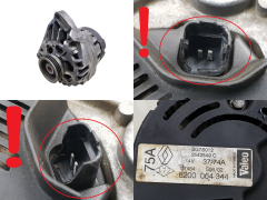 Ģenerators 8200064344 SG7S012 Valeo 1.2 Renault Clio 2 Kangoo 1104