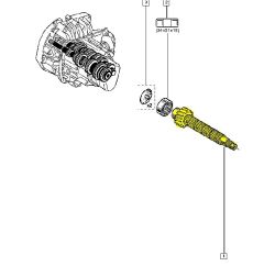 Pavarų dėžės pagrindinis velenas Jauns Oriģināls Renault Clio III Twingo JH3 6001548614