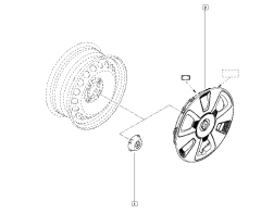 Dekoratīvā diska Jauns Oriģināls Renault Twingo III 403152924R