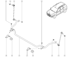 Stabilizators Oriģināls Aizmugurē Dacia Duster 546111180R