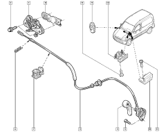 Bagāžnieka rokturis Priekšā Kangoo Megane 7700834395