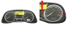 Tahometrs Peugeot 307 9645768480 E 01 48993