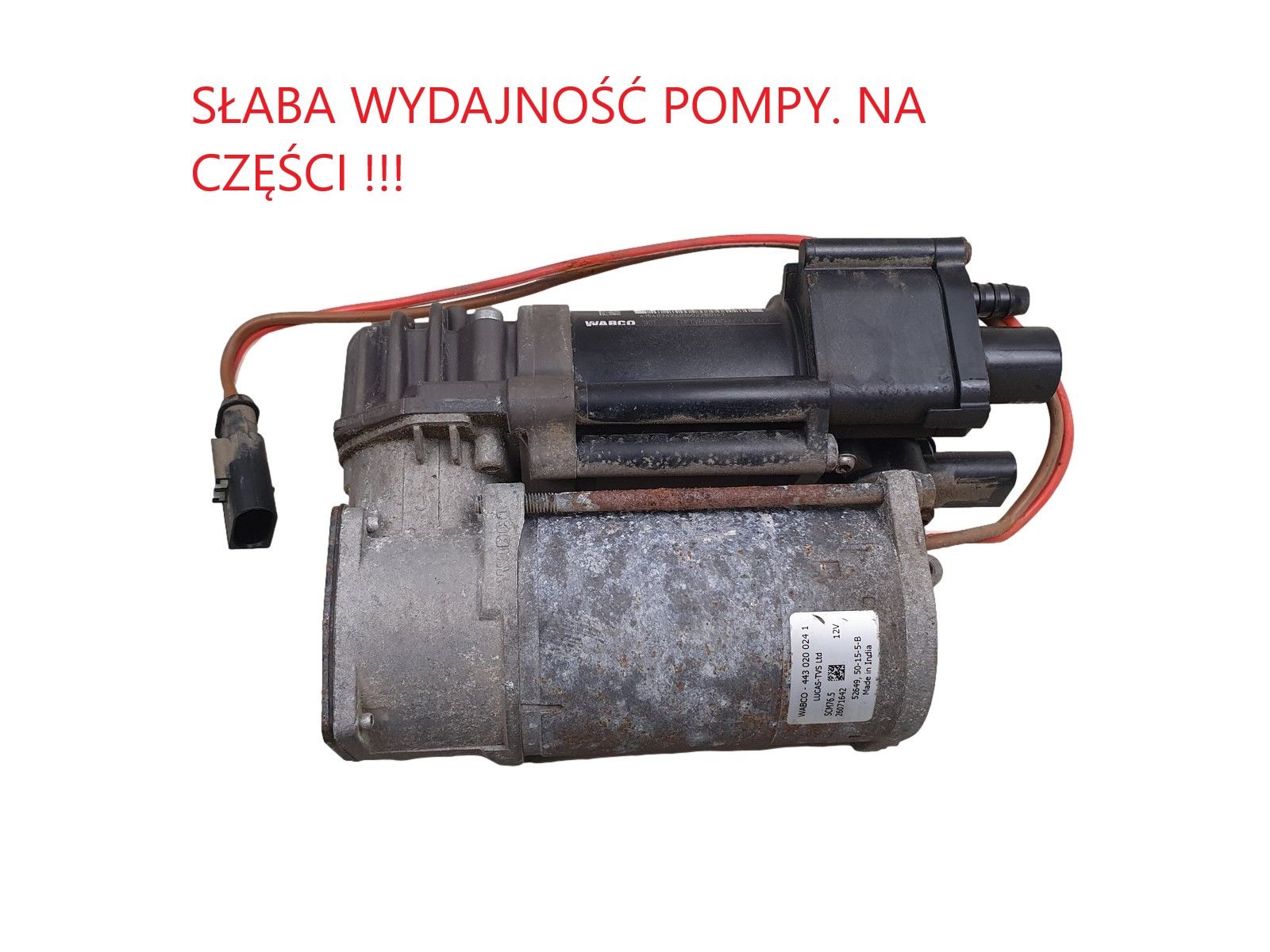 Pneimatiskās Piekares Sūknis BMW 5 37206875176 Wabco 443020024 main product photo