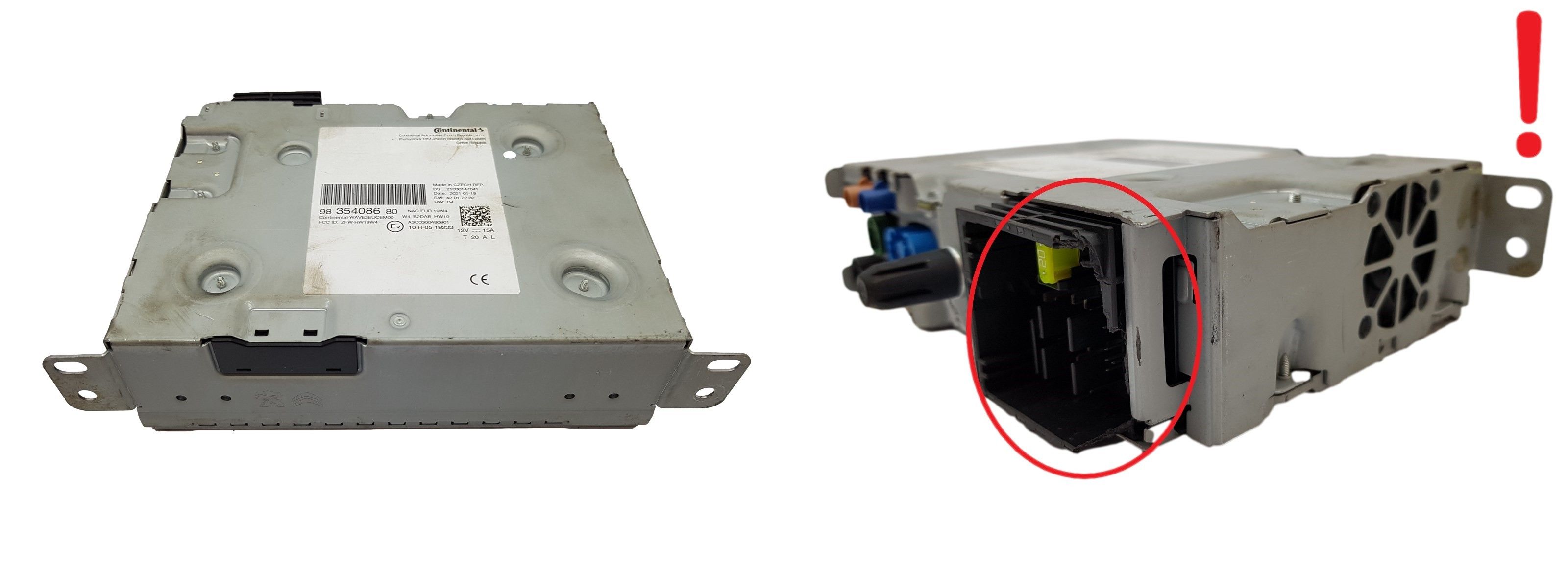 Navigācija Radio Citroen Peugeot 9835408680 A3C0300480901 Continental main product photo