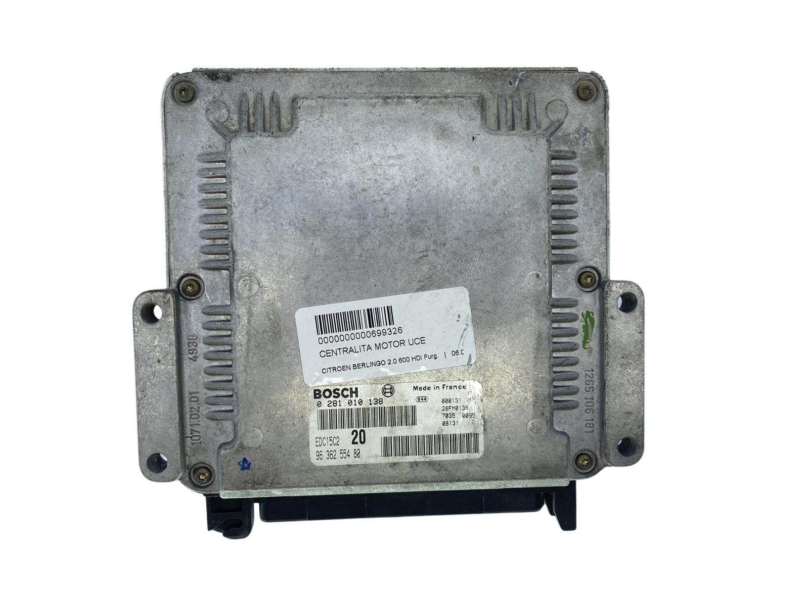 Vadības Bloks 0281010138 9636255480 26FM0136 PSA Bosch 63663 main product photo