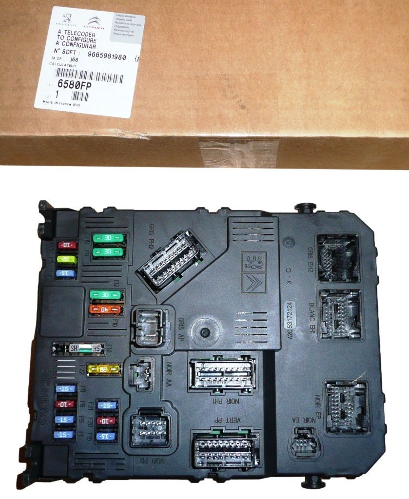 Drošinātāju kārba Jauns Oriģināls 6580.FP 6580FP Peugeot 206 206+ main product photo