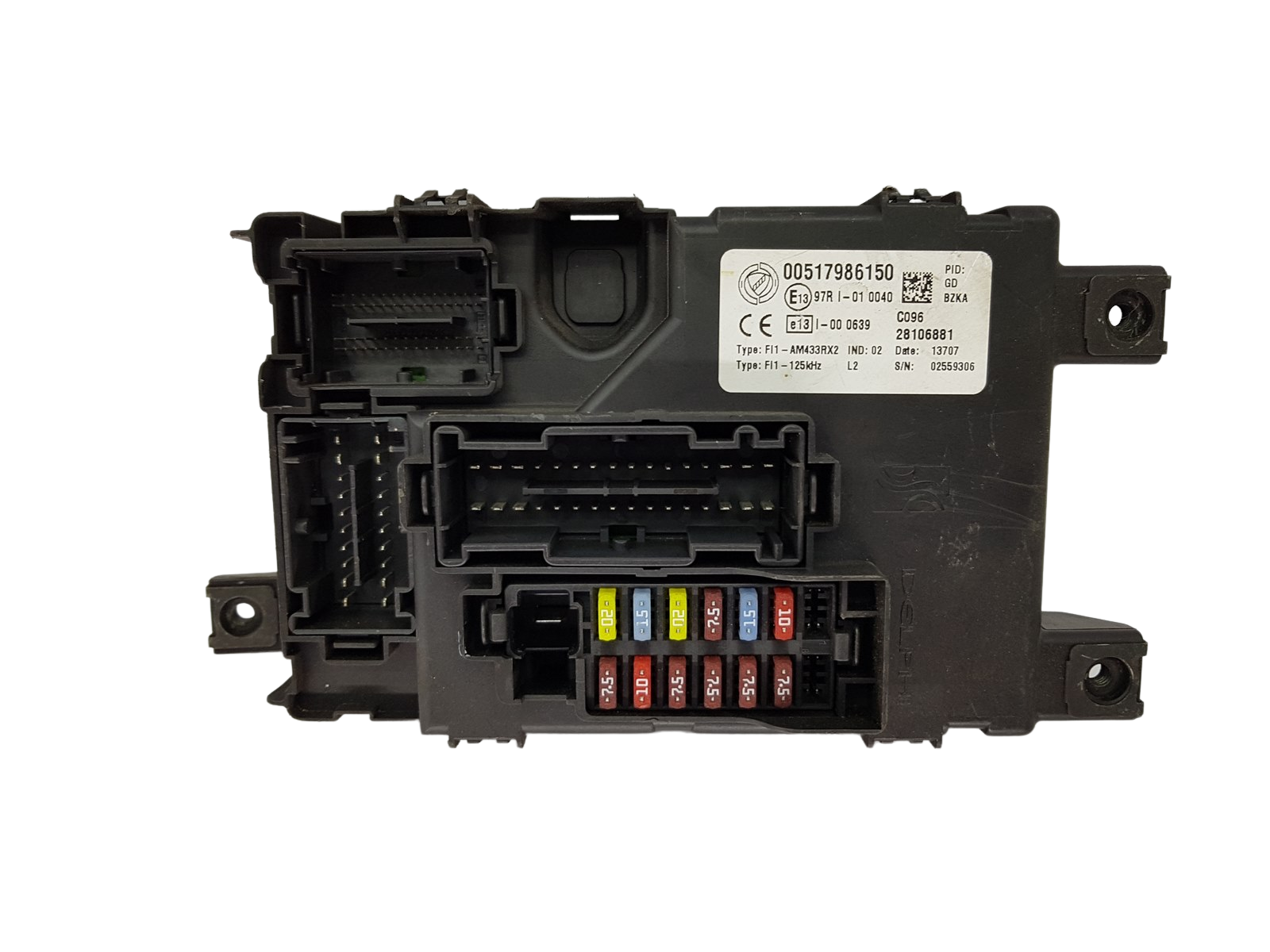 Drošinātāju kārba Fiat 00517986150 28106881 Delphi 18411 main product photo