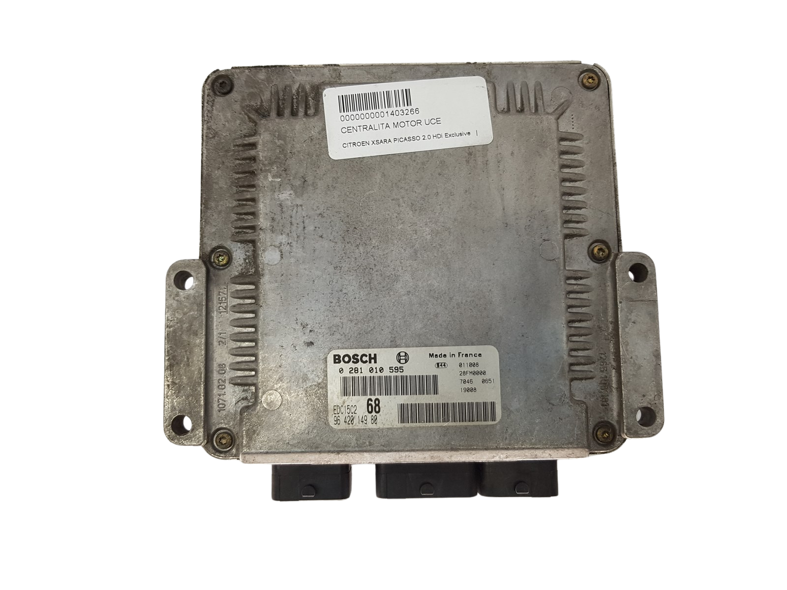 Vadības Bloks 0281010595 9642014980 PSA Bosch 3673 main product photo
