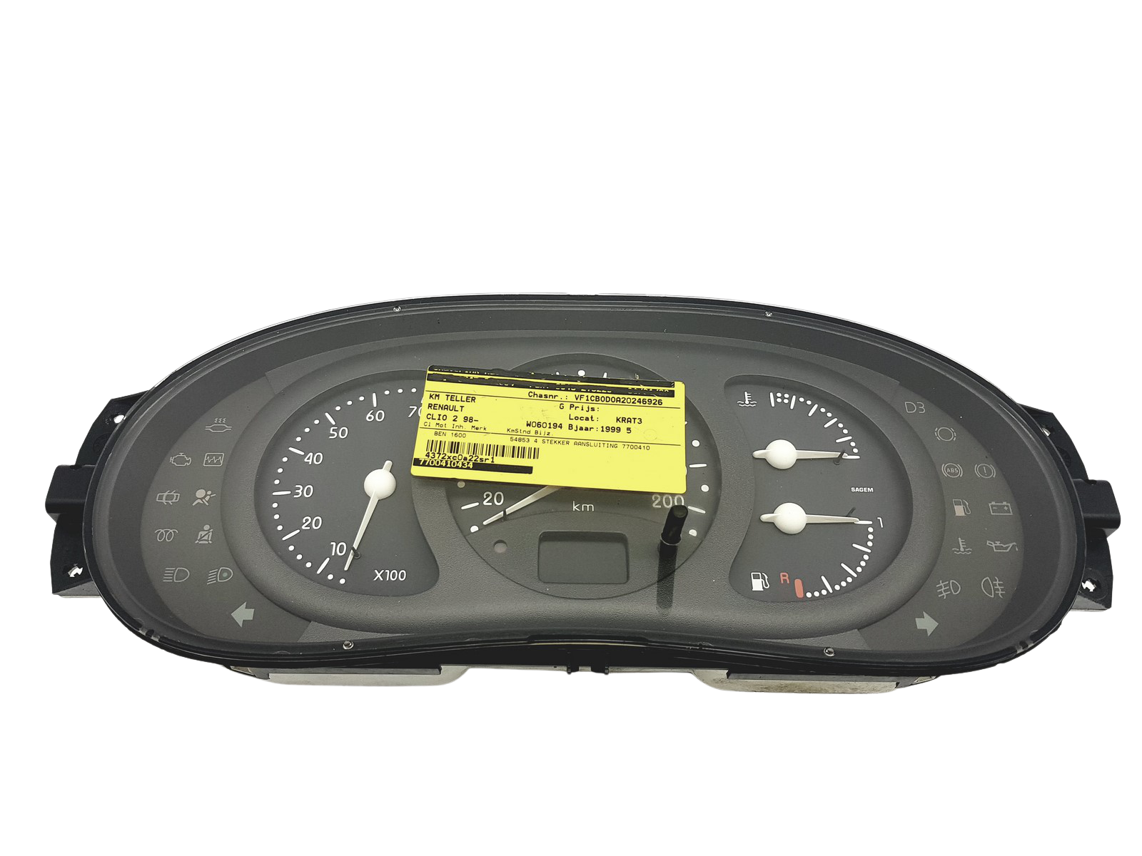 Tahometrs Renault Clio 2 7700410434 G 49253 main product photo