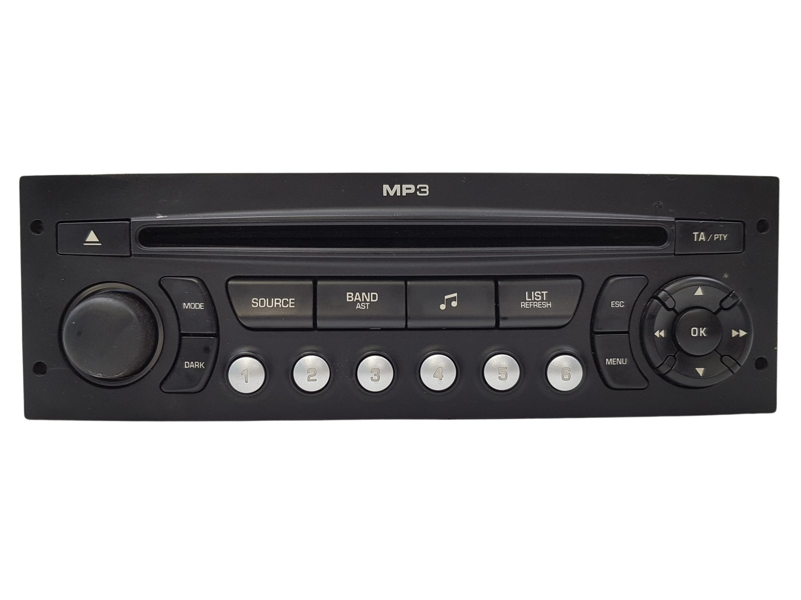 Radio Cd Mp3 Atskaņotājs Citroen Peugeot 96633422XT main product photo