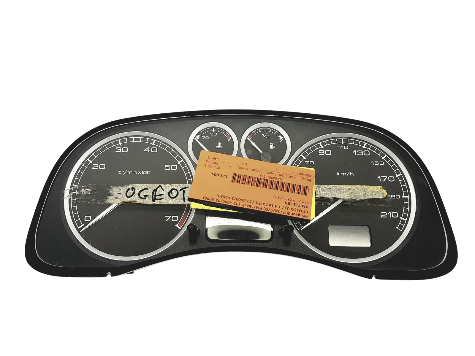 Spidometrs Peugeot 307 9655476380 G 00 53263 main product photo