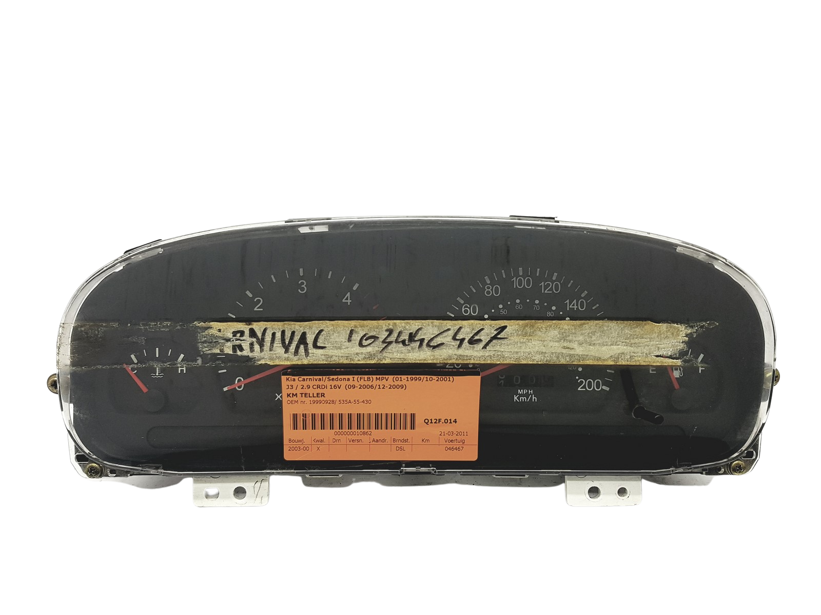 Spidometrs Kia Carnival K55A-55-430 K55A55430 53116 main product photo