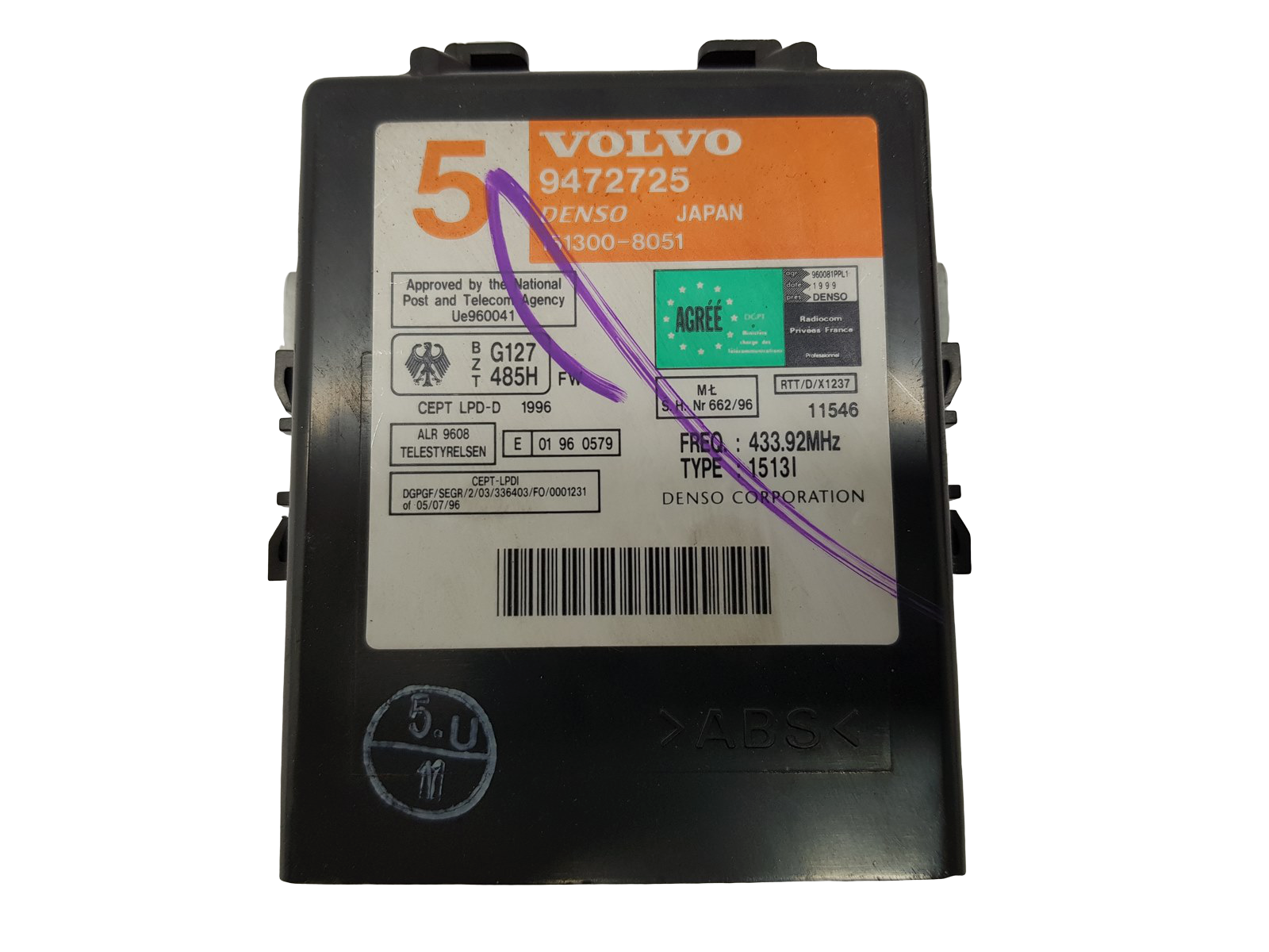 Slēdzenes Kontrolieris Volvo 9472725 151300-8051 Denso 24189 main product photo