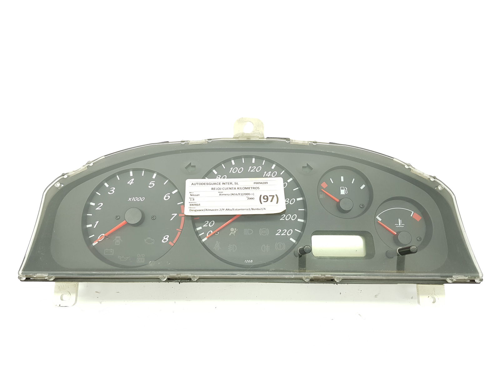 Tahometrs Nissan Almera BM464 26842 main product photo