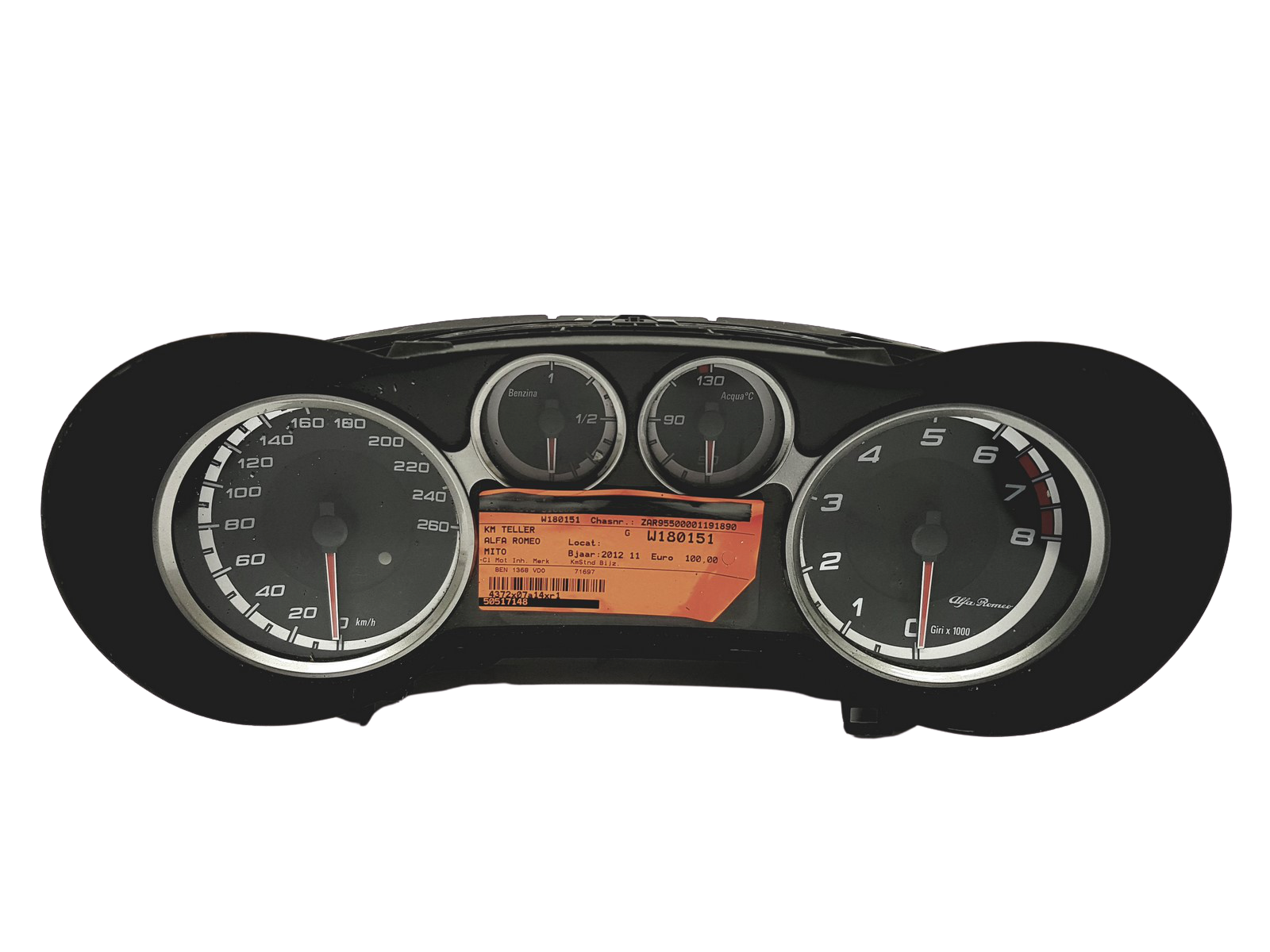 Spidometrs Alfa Romeo Mito 50517148 A2C53357404 32352 main product photo