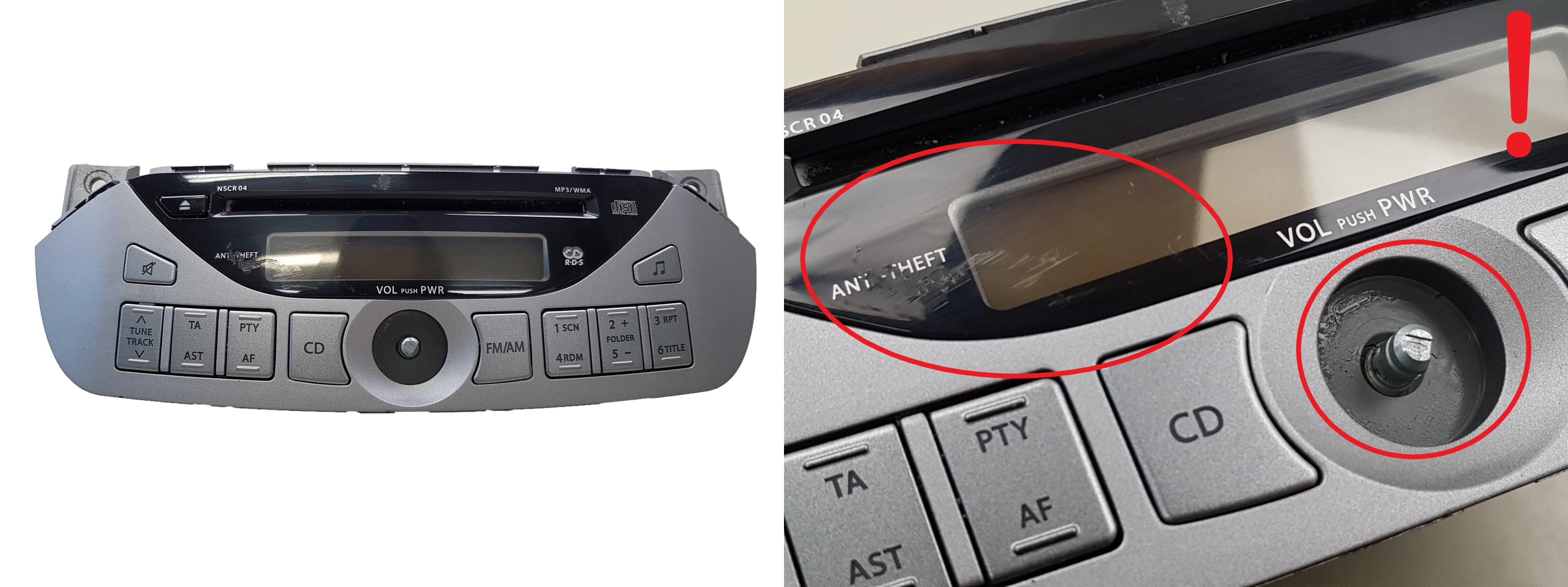 Radio Cd Mp3 Atskaņotājs Nissan Pixo 39101M68K00 39101-68K0 CDF-R3019A 1120 main product photo