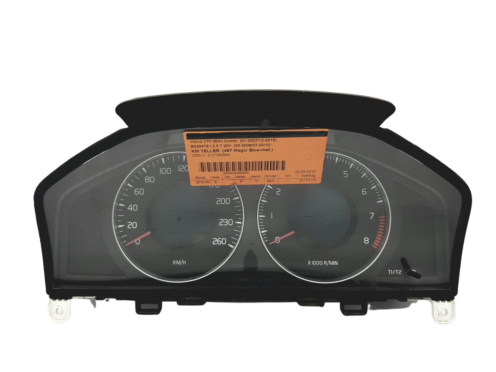 Tahometrs Volvo V70 31270898AA 36002597 52266 main product photo