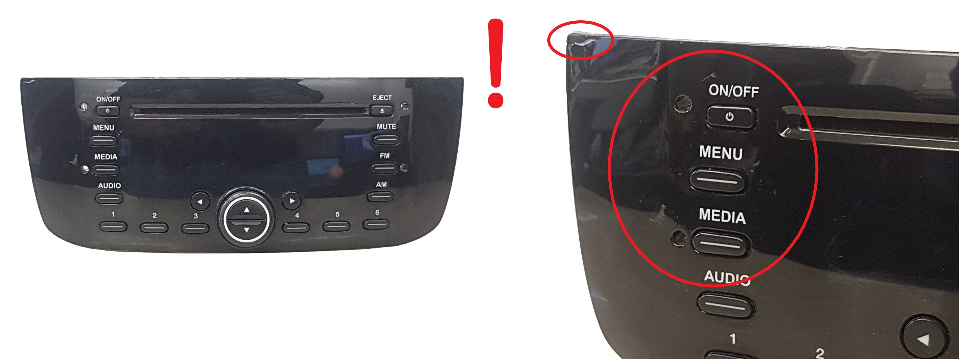 Radio CD atskaņotājs Fiat Punto Evo 7355354400 F199FL Delphi 1072 main product photo