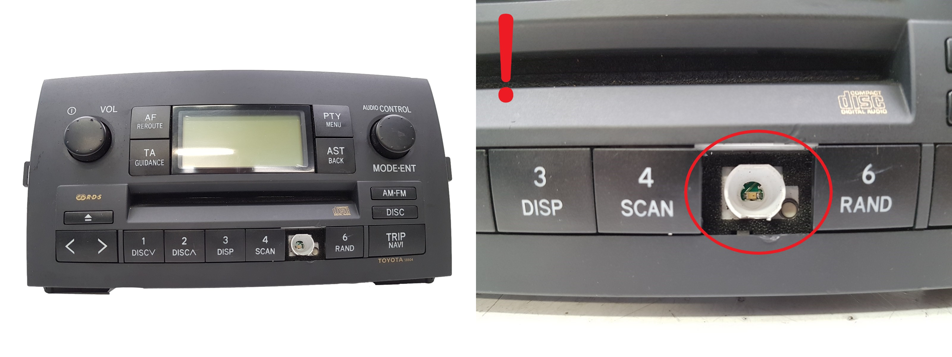 Radio CD atskaņotājs Toyota Corolla 86120-13060-B0 CQ-TS7170A main product photo