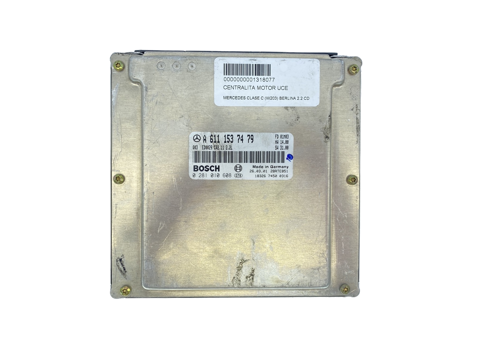 Dzinēja Vadības Bloks ECU A6111537479 0281010608 Mercedes 63623 main product photo