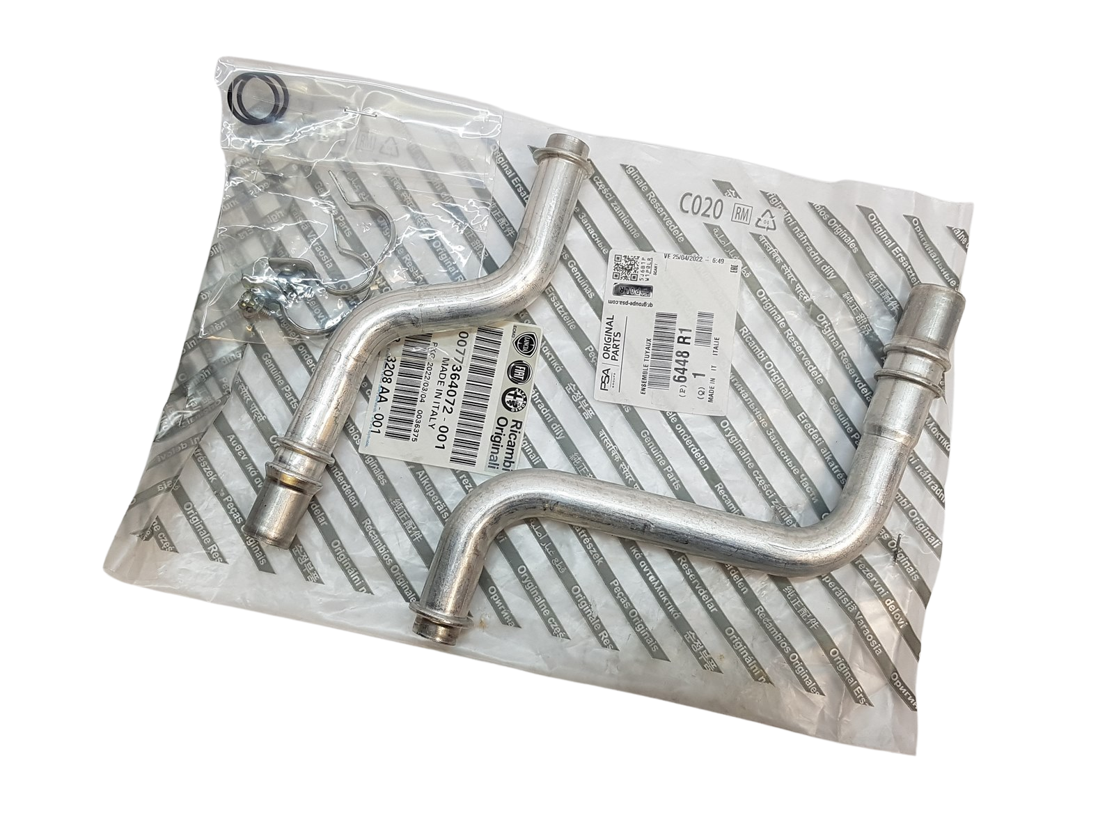 Apkures caurule Citroen Peugeot Fiat 6448R1 77364072 Oriģināls main product photo
