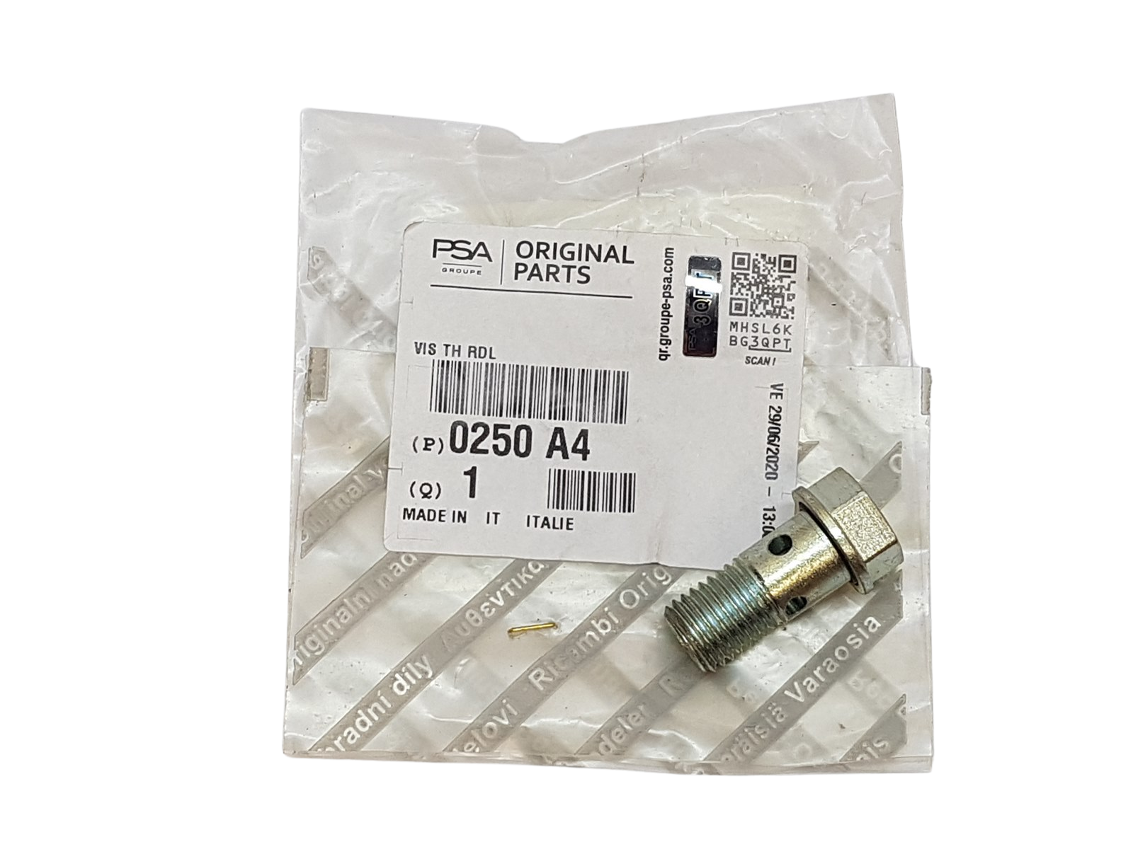 Skrūve Citroen Peugeot Fiat 0250A4 0250.A4 Oriģināls main product photo