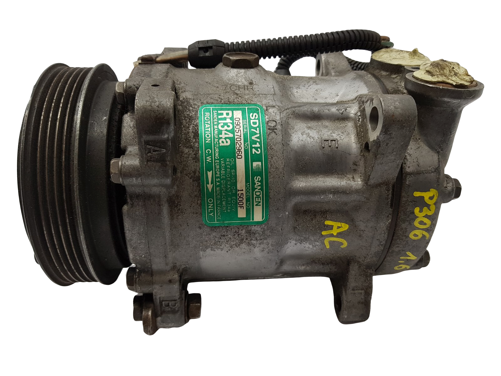 Gaisa Kondicioniera Kompresors Citroen Peugeot SD7V12 1500F 6453N1 Sanden 7081 main product photo