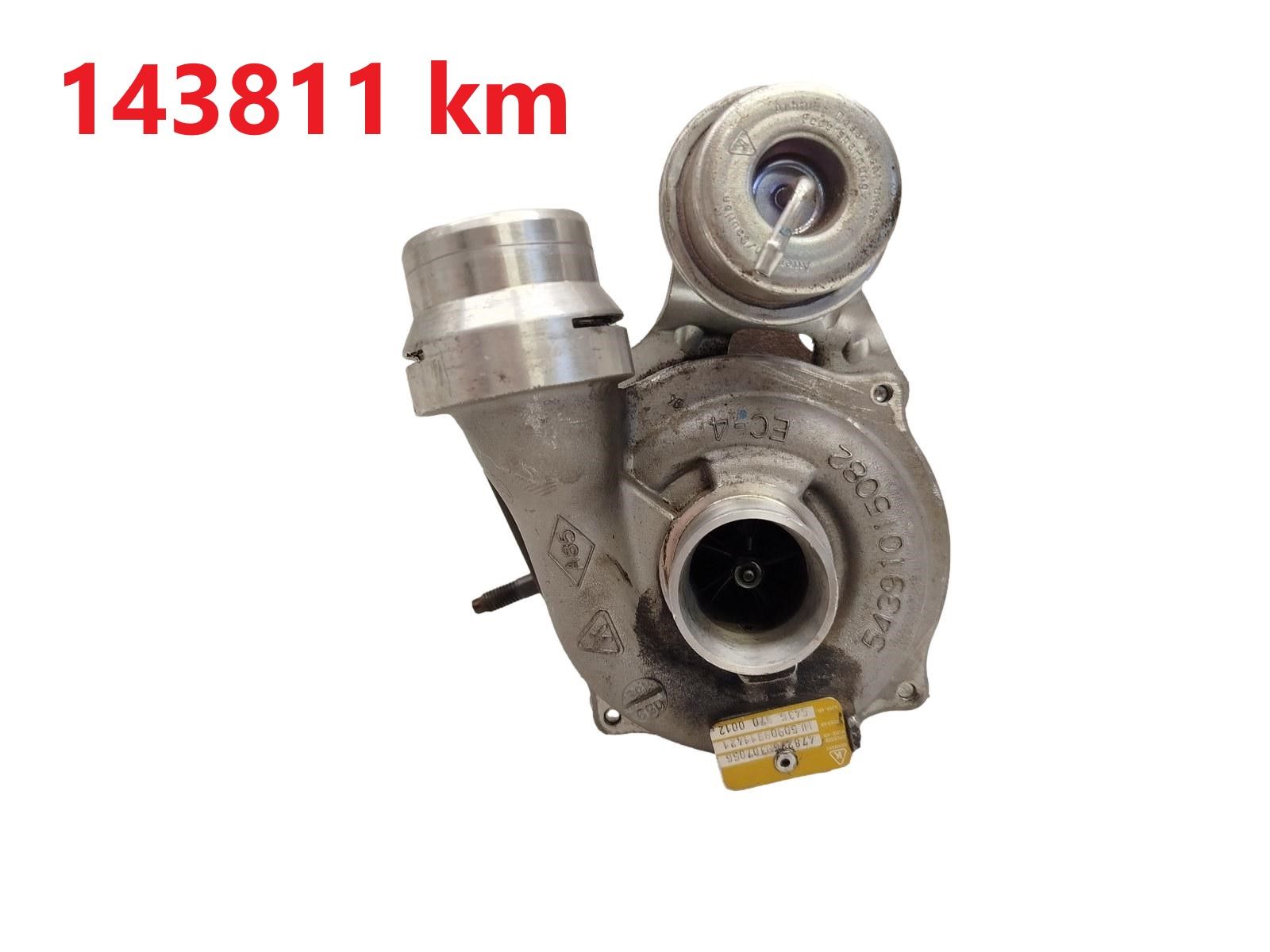 Turbokompresors Renault Dacia 1.5 dci 54359700012 478276H307056 143811 km main product photo