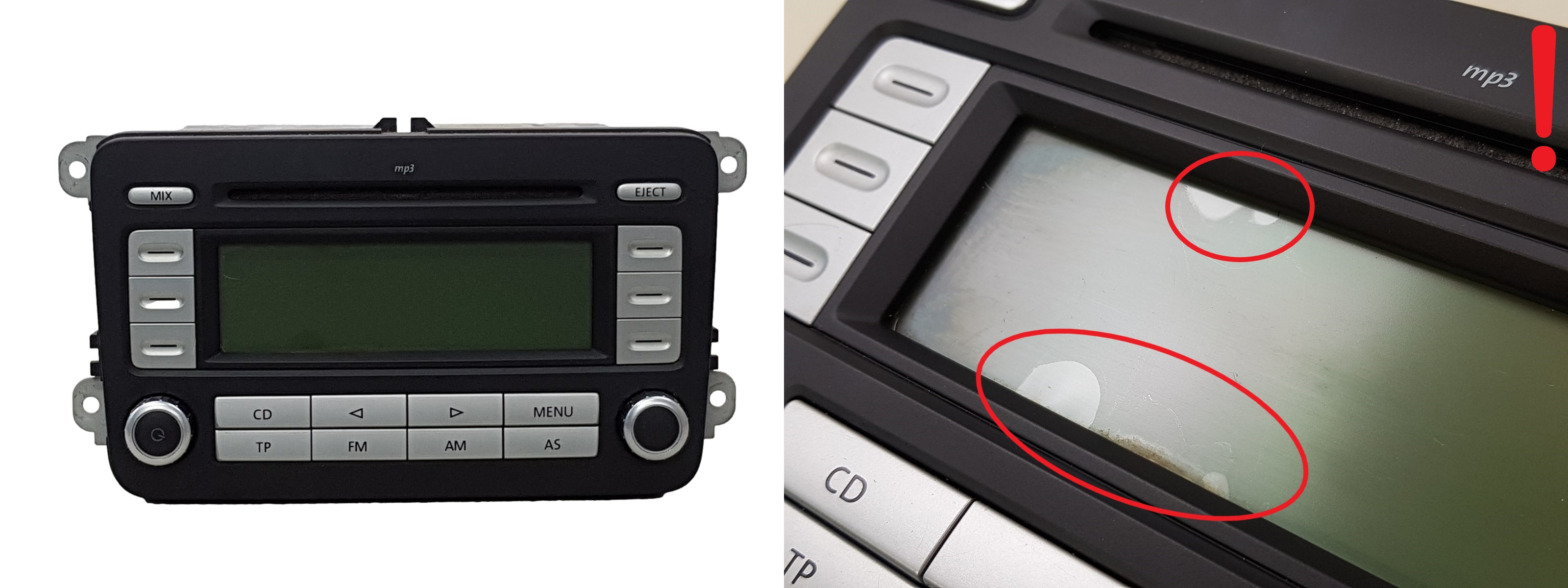 Radio Cd Mp3 Atskaņotājs Volkswagen EOS 1K0035186AE RCD 300 FF Grundig main product photo