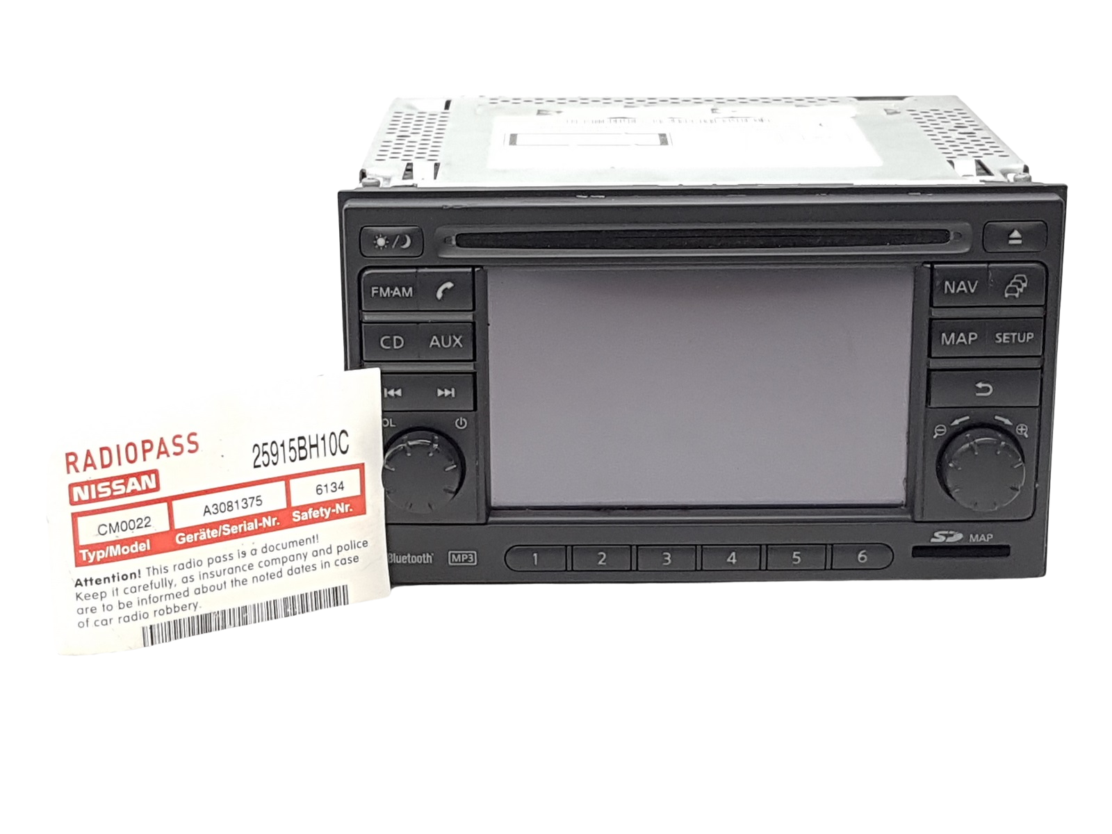 Navigācija Radio Nissan Qashqai Juke 25915BH10C 7612830022 main product photo