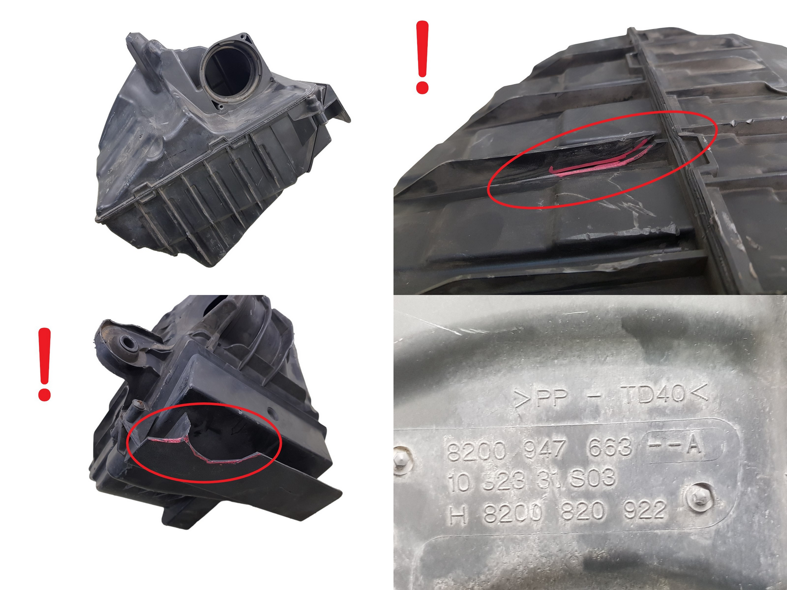 Gaisa Filtra Korpuss 8200947663 H8200820922 1.5 DCI Renault Megane 3 main product photo