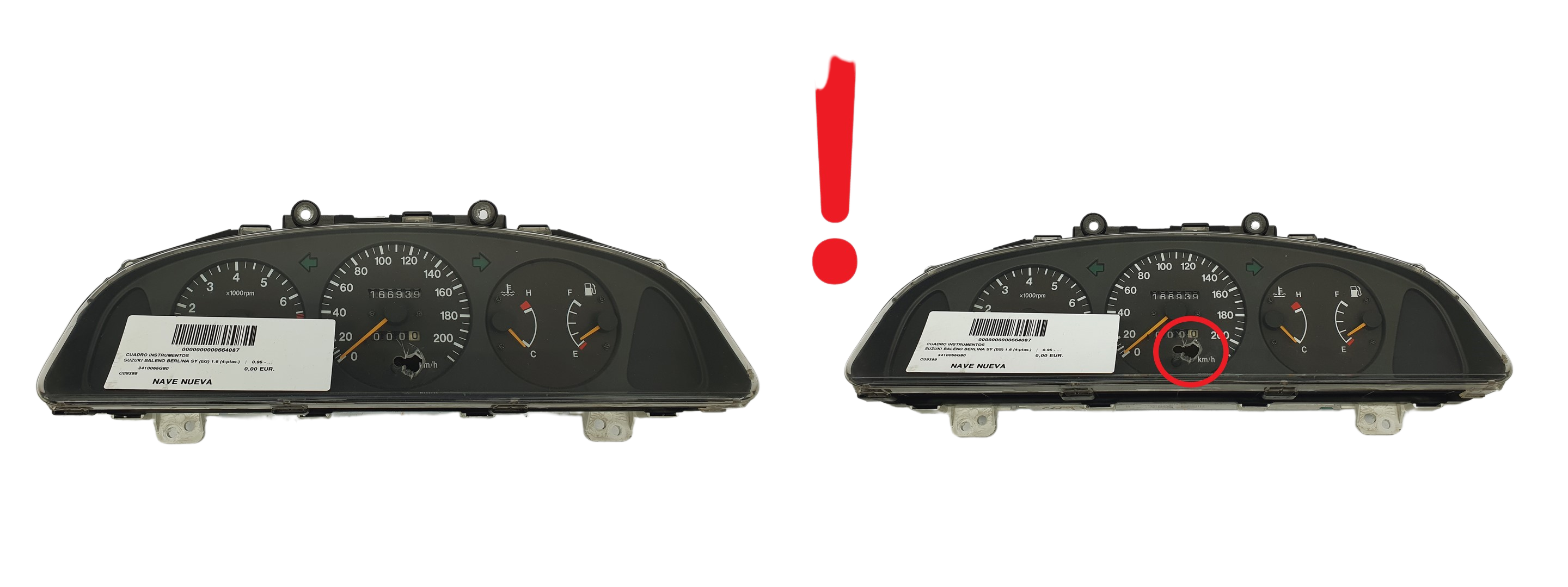 Tahometrs Suzuki Baleno 34100-65G80 34100-5GA 58835 main product photo